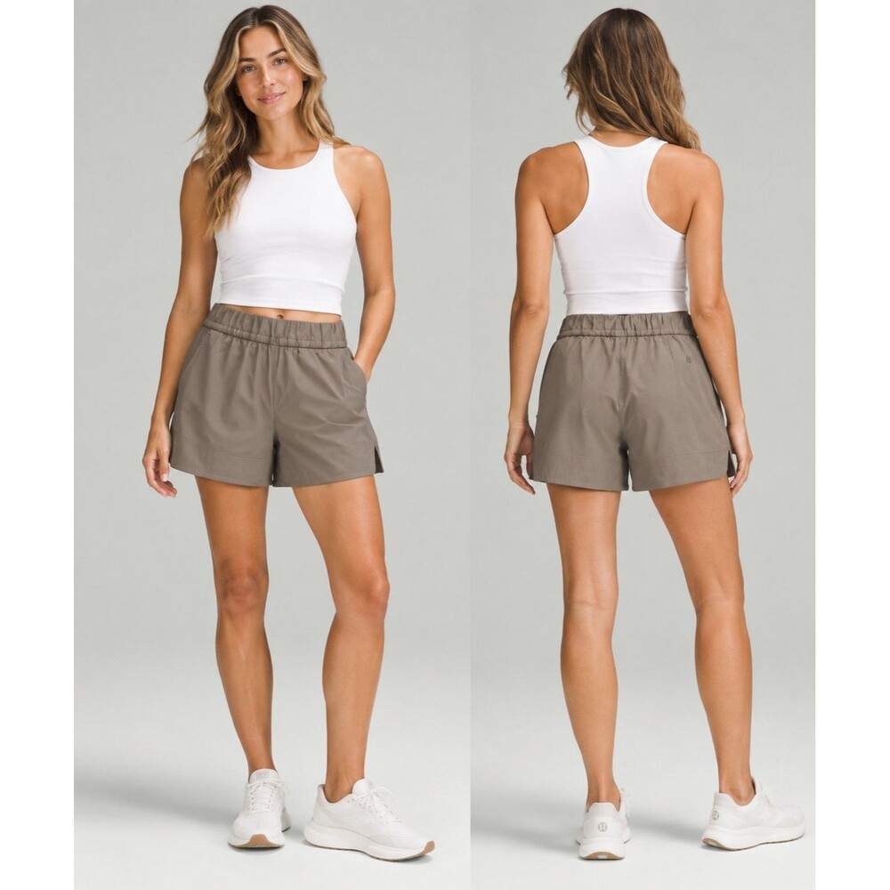 Lululemon Cinchable Waist High-Rise Woven Shorts 3.5" Nomad XS * No Drawstring